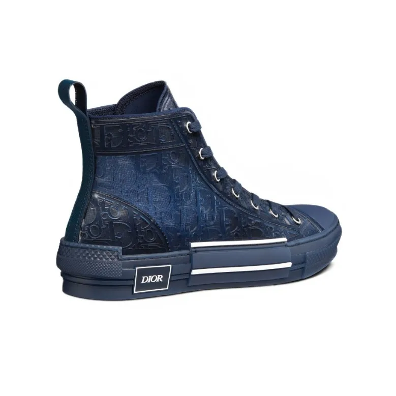 DIOR B23 High Top Blue Raised Oblique-4