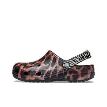 Crocs Classic Animal Beach Sandals Unisex Black