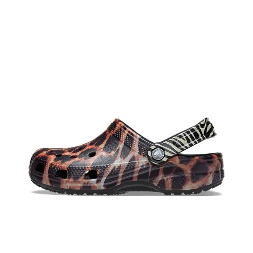 Crocs Classic Animal Beach Sandals Unisex Black