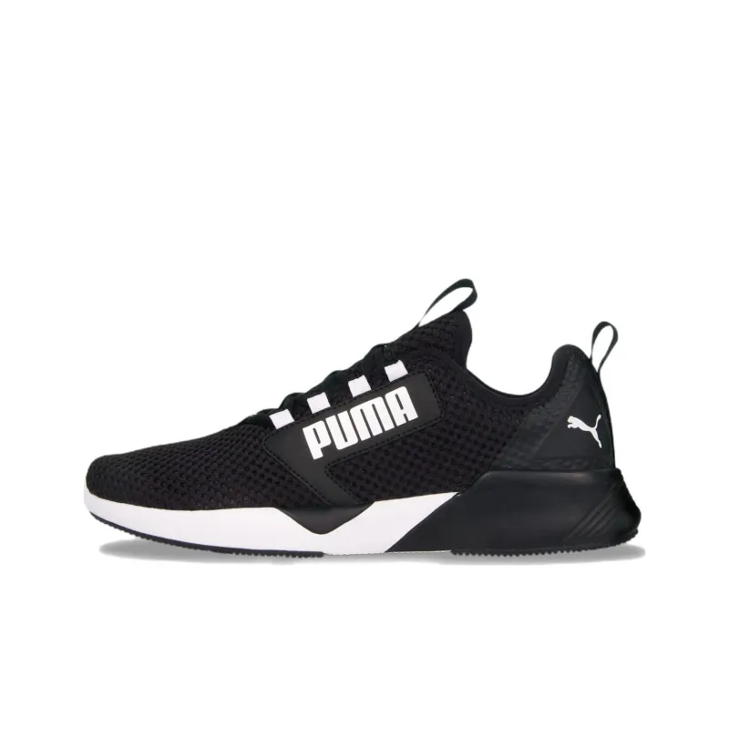 PUMA Retaliate Tenis Tongue Fresh Cushioned Wear-Resistant Breathable Low-Top Running Shoes Men's Black-0