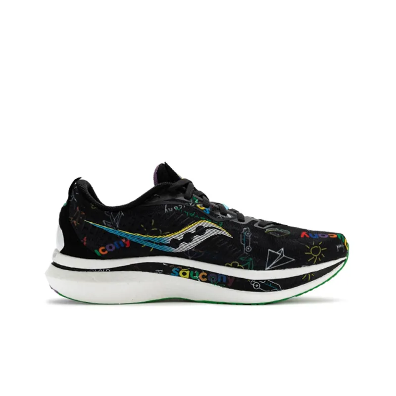 Saucony Endorphin Speed 2 Running Shoes Unisex Low-Top Black Colorful Blue-1