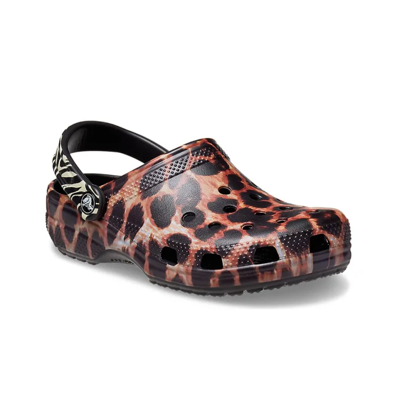 Crocs Classic Animal Beach Sandals Unisex Black-2