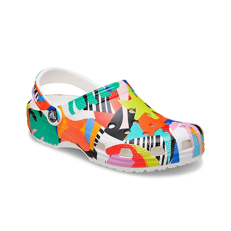 Crocs Classic Beach Sandals Unisex Multi Color White-2