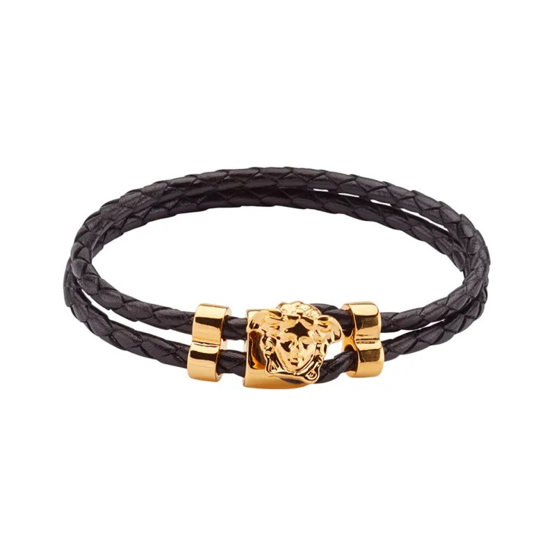 VERSACE Medusa Leather Bracelet-1