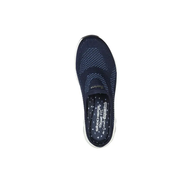 Skechers Relaxed Fit Cushioned Anti-Slip And Wear-Resistant Lightweight Low-Top Casual Shoes Women's Navy Blue-2