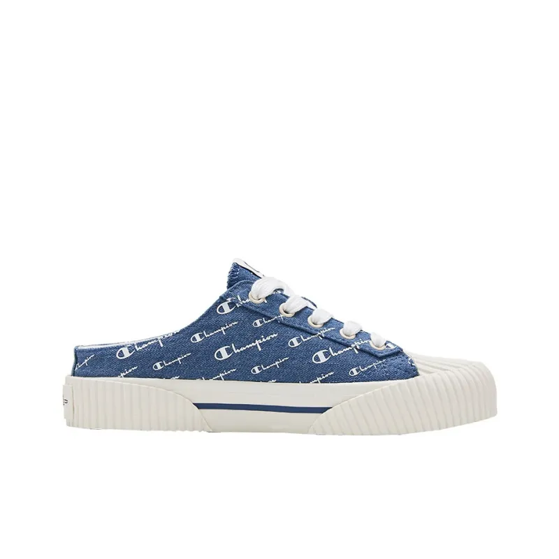 Champion Campus Skateboard Shoes Women's Low Top Denim Blue-1