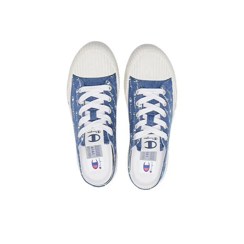 Champion Campus Skateboard Shoes Women's Low Top Denim Blue-3