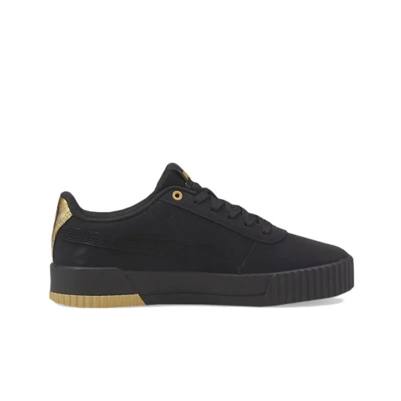 PUMA Carina Series Skateboard Shoes Women's Low-Top Black/Gold-1