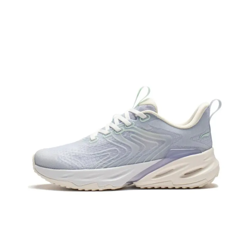 LiNing EazGo Shock Absorbers Rebound Low Top Running Shoes Women's Sky Feather Blue-0