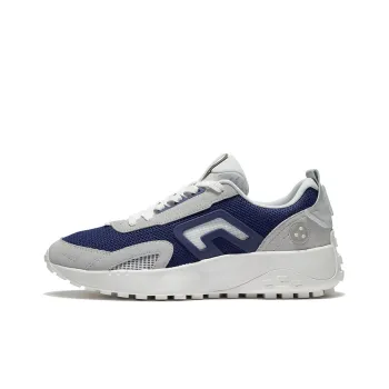 LiNing CF Yuehua 2.0 Cushioning, Slip Resistant, And Abrasion Resistant Low Top Casual Shoes Men's Gray Blue