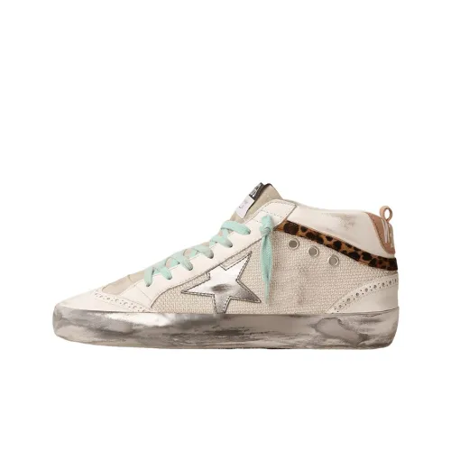 Golden Goose Mid Star Sports Skateboard Shoes Women's White Old-fashioned