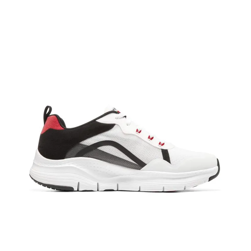 Skechers Arch Fit Shoes 'White Red Black'-1