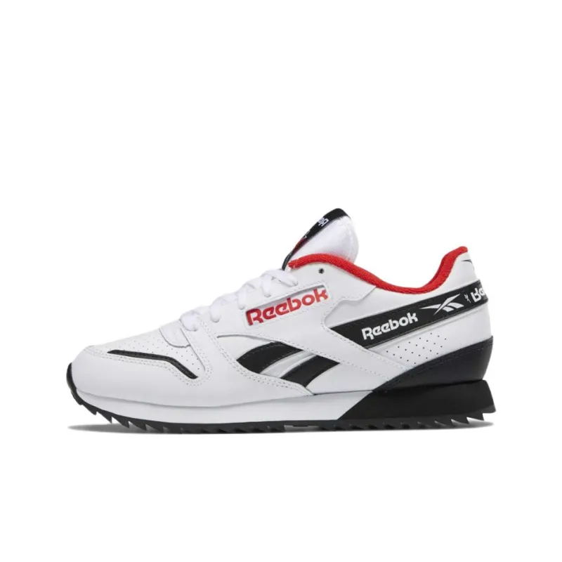 Reebok Classic Leather Ripple ATI 90s Wear-Resistant Low-Top Running Shoes Women's White Black-0