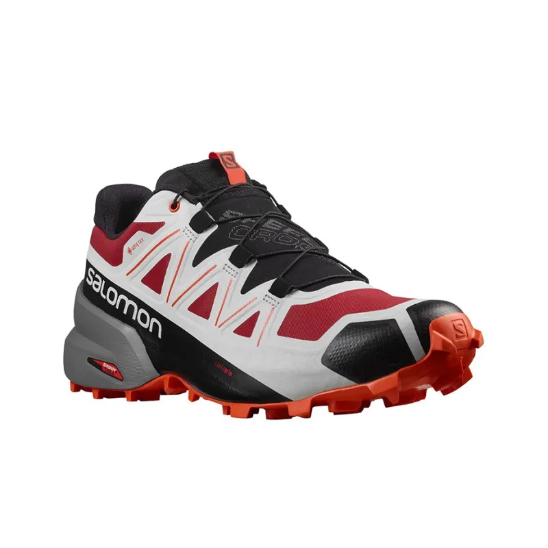 SALOMON Speedcross 5 Outdoor Shoes Men Low-Top Black/Gray/Red-1