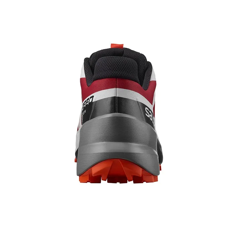 SALOMON Speedcross 5 Outdoor Shoes Men Low-Top Black/Gray/Red-3