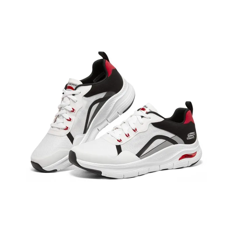 Skechers Arch Fit Shoes 'White Red Black'-2