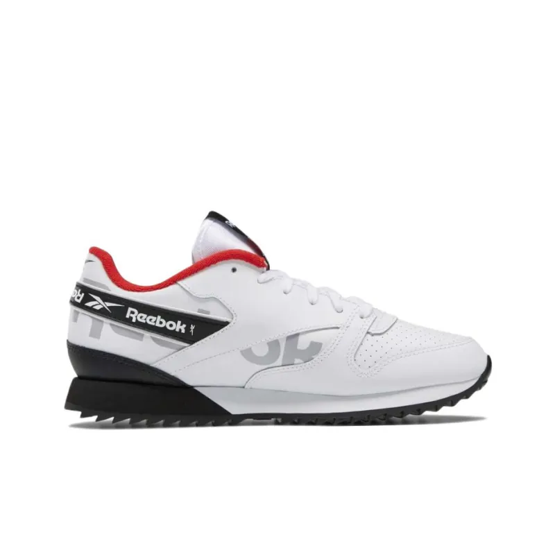Reebok Classic Leather Ripple ATI 90s Wear-Resistant Low-Top Running Shoes Women's White Black-1
