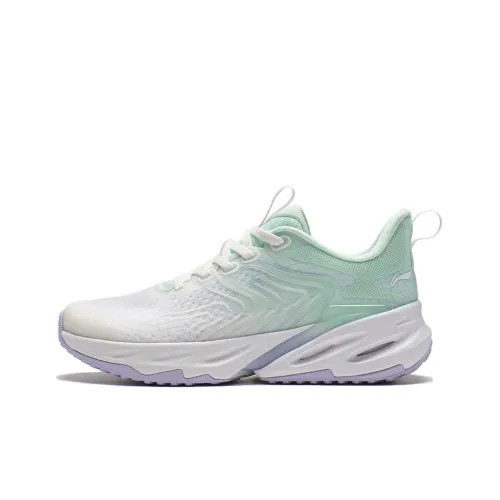 LINING EazGo Running Shoes Women's Low-Top Standard White/Soft Aqua Blue