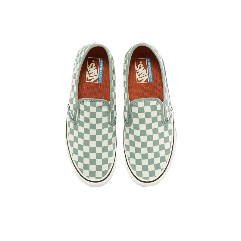 Vans Slip on Low Tops Casual Skateboarding Shoes Unisex Green White-3