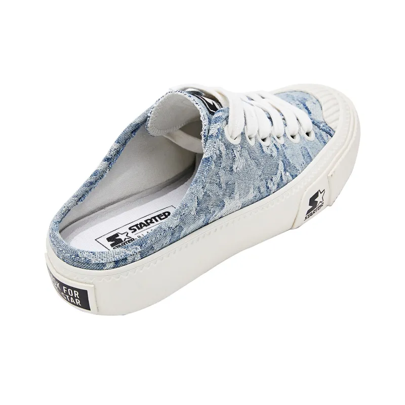 STARTER Breathable Low Top Skateboard Shoes Women's Denim Blue-4