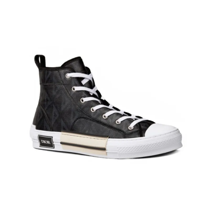 DIOR B23 High Top Black Cd Diamond-2