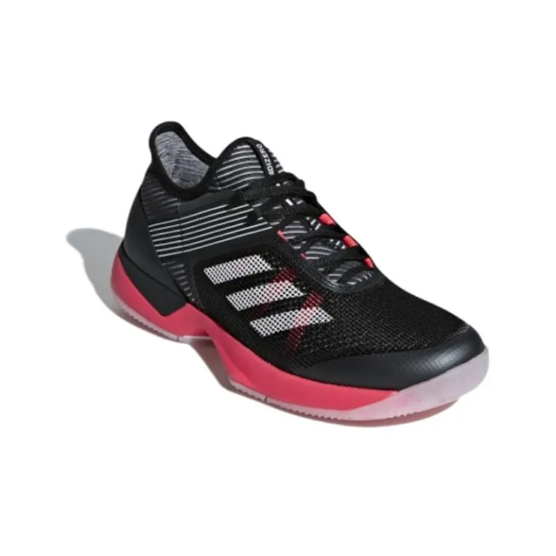 Adidas Adizero Ubersonic 3 Tennis Shoes Women's Low-Top Black/Red-2