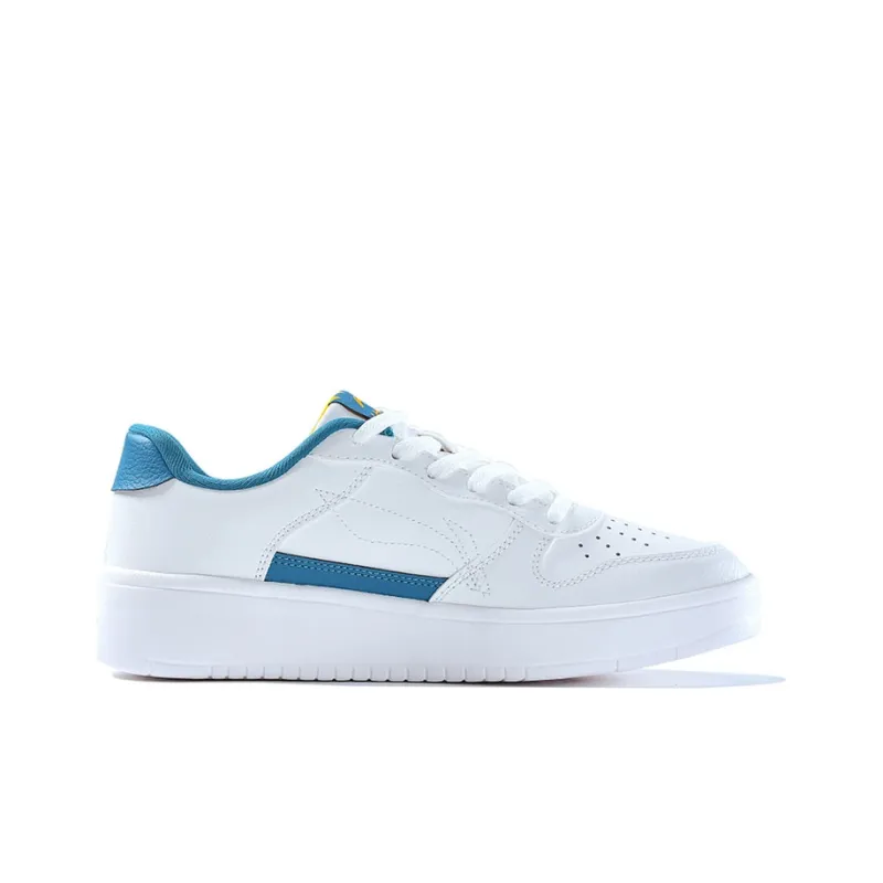 LiNing Cushioning Abrasion Resistant Breathable Low Top Sports Casual Shoes Men's White Blue-1