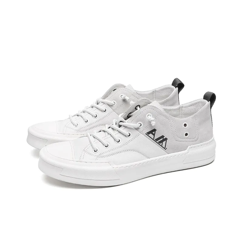 Anthony Miles Skateboard Shoes Men Low Top White-1