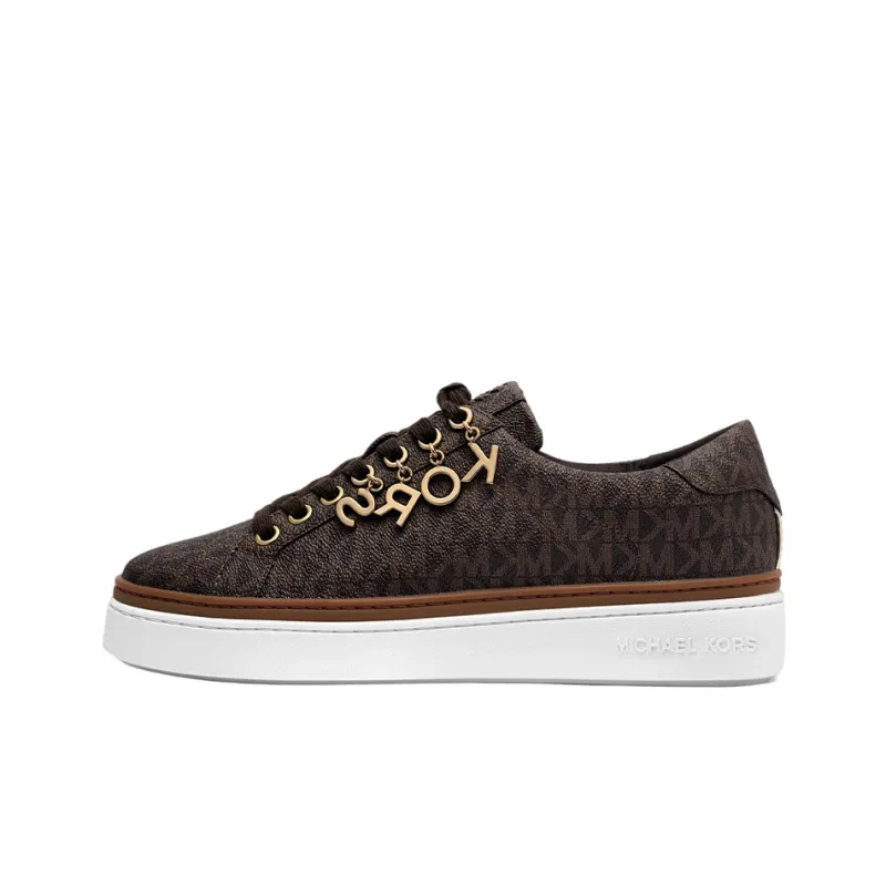 MICHAEL KORS Chapman Low Top Stylish Skateboarding Shoes Women's Brown-0