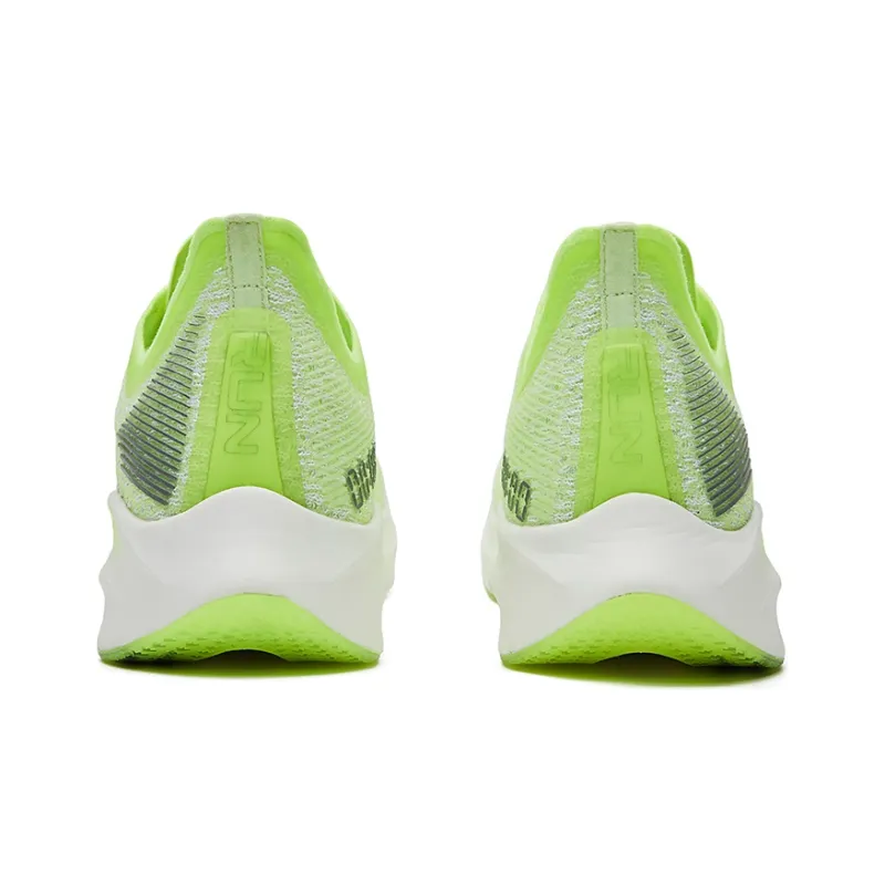 Erke Spirit Feather Low Top Running Shoes Women's Fluorescent Lime Green True White-3