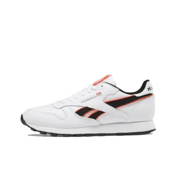 Reebok Classic Leather Running Shoes Men Low Top White/Black