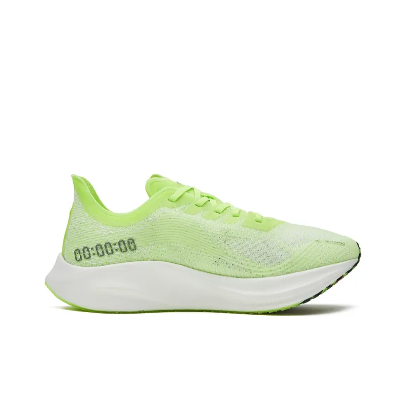 Erke Spirit Feather Low Top Running Shoes Women's Fluorescent Lime Green True White-1
