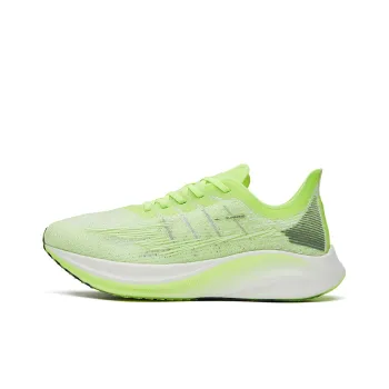 Erke Spirit Feather Low Top Running Shoes Women's Fluorescent Lime Green True White