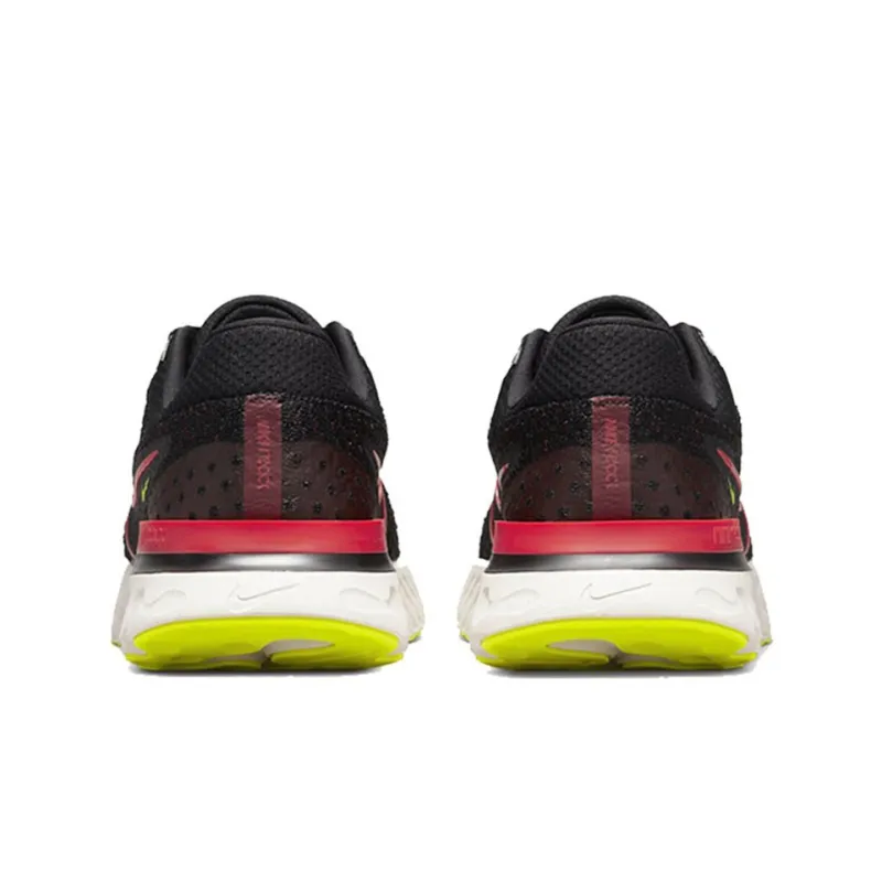 Nike React Infinity Run Flyknit 3 Black Siren Red Volt-2