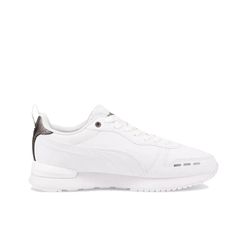 PUMA R78 Metallic Low Top Running Shoes Women's White Black-1