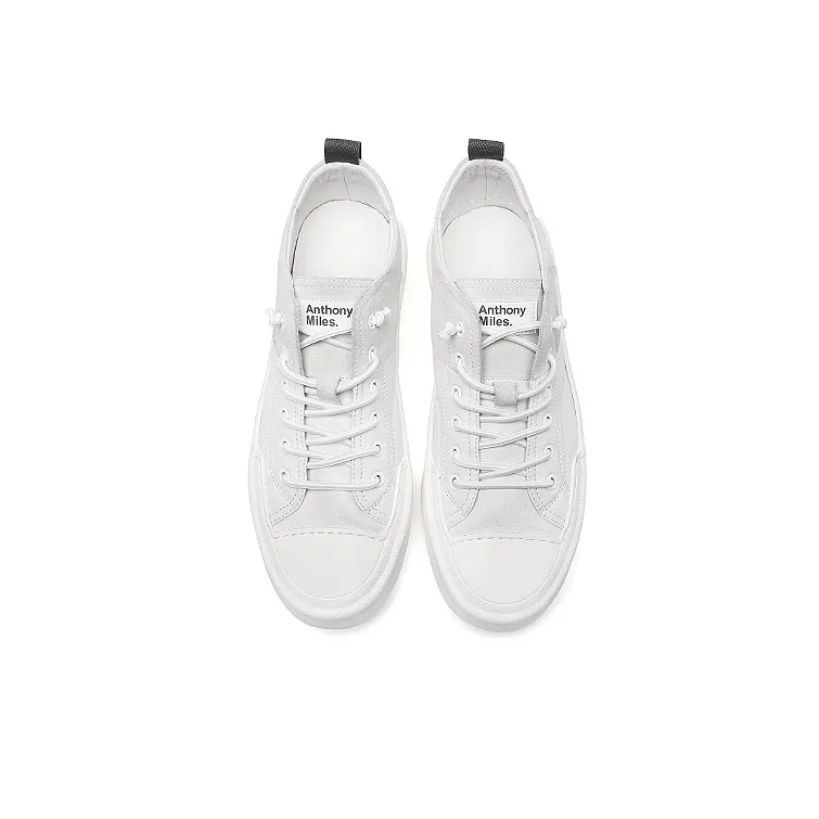 Anthony Miles Skateboard Shoes Men Low Top White-2