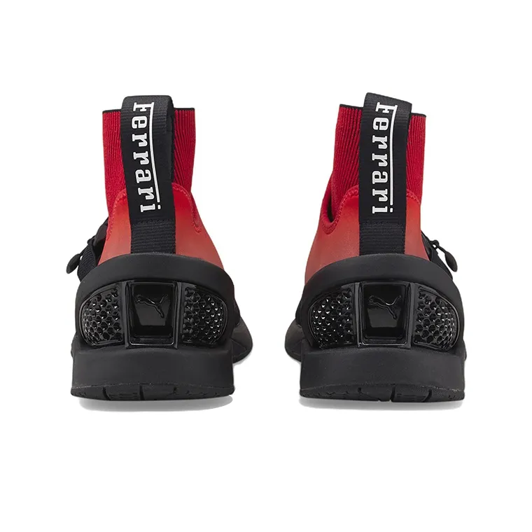PUMA Scuderia Ferrari Ionf Sunset Cushioned Slip-Resistant Lightweight High-Top Casual Shoes Men's Red Purple Black-3