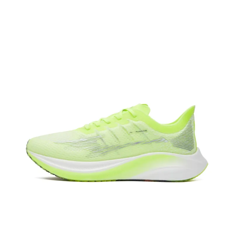 Erke ERKE Extreme Wind Marathon Cushioned Wear Resistant Breathable Low Top Running Shoes Men's Green White-0