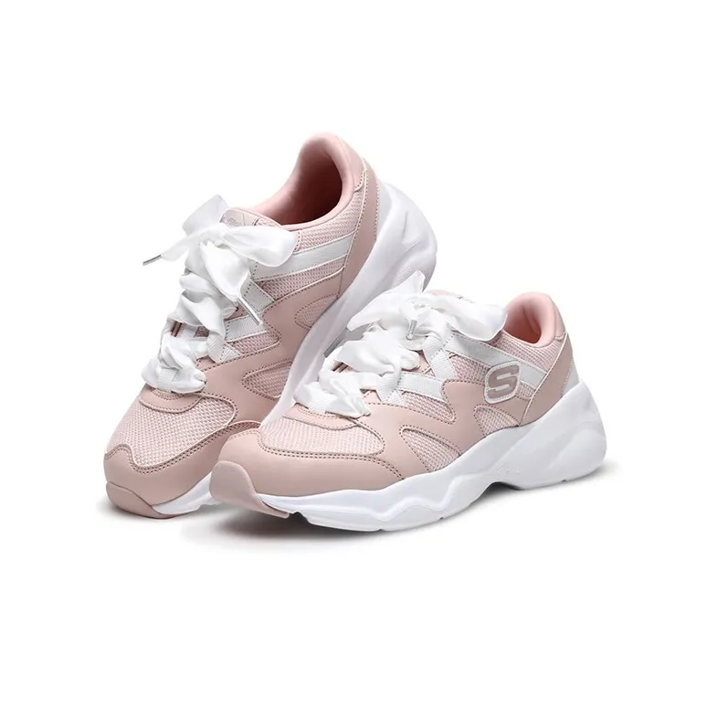 Skechers D'LITES AIRY Cushioning Anti Slip And Wear Resistant Low Top Casual Shoes Women's Light Pink-2