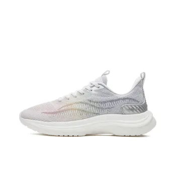 Erke Lightweight And Breathable Low Top Running Shoes Women's True White Willow Pollen Purple