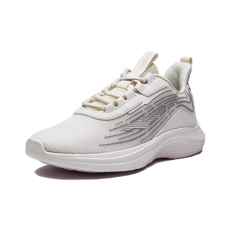 Erke Low-Top Running Shoes Women's Ivory Willow Ash Purple-2