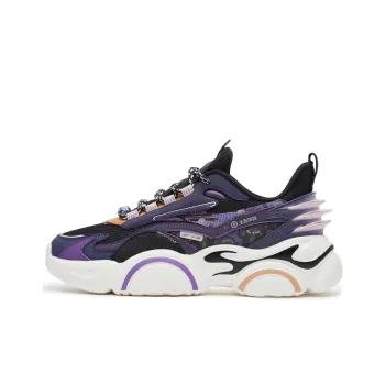 HONOR OF KINGS x Erke ERKE X Honor Of Kings Collection Low Top Running Shoes Women's Jet Black Iridescent Purple