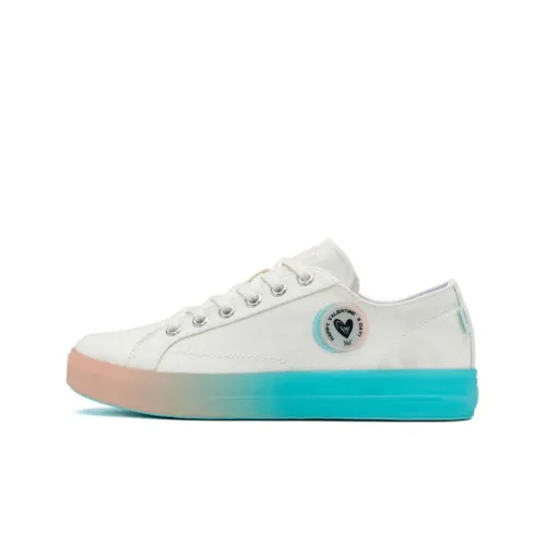 361° Skateboard Shoes Women's Low-Top Feather White/Glazed Blue