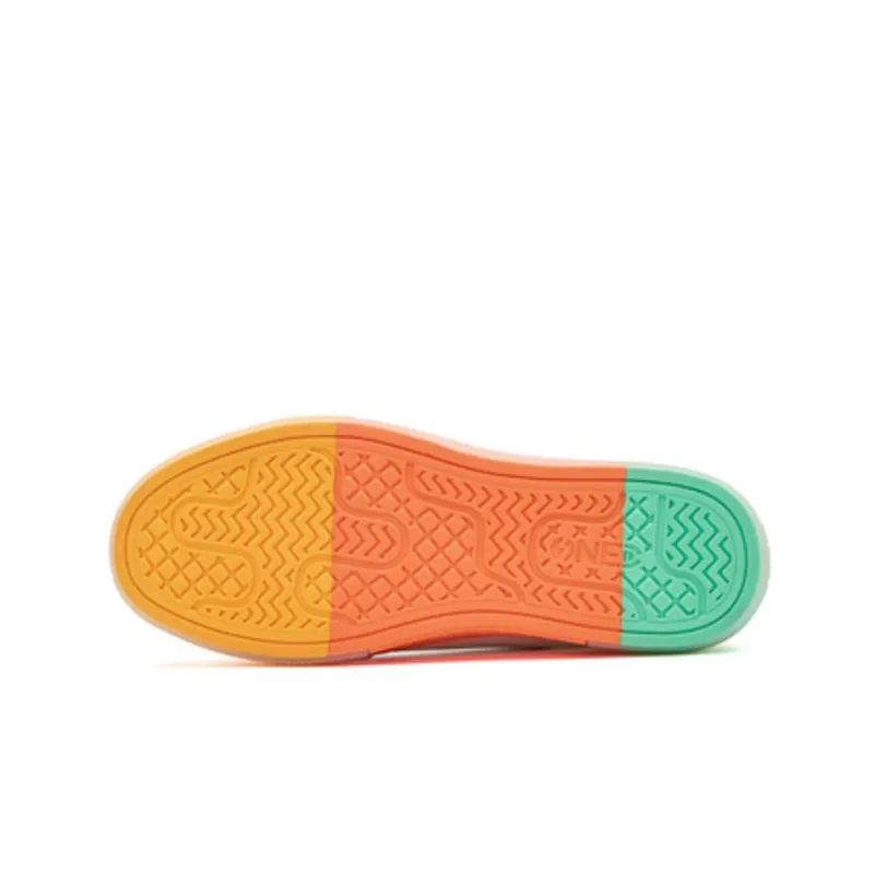 361° Durable Balanced Lightweight Breathable Supportive Low Top Skateboard Shoes Women's White Yellow-3