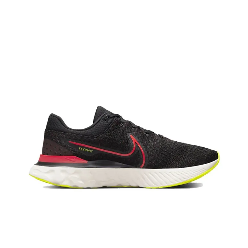 Nike React Infinity Run Flyknit 3 Black Siren Red Volt-1