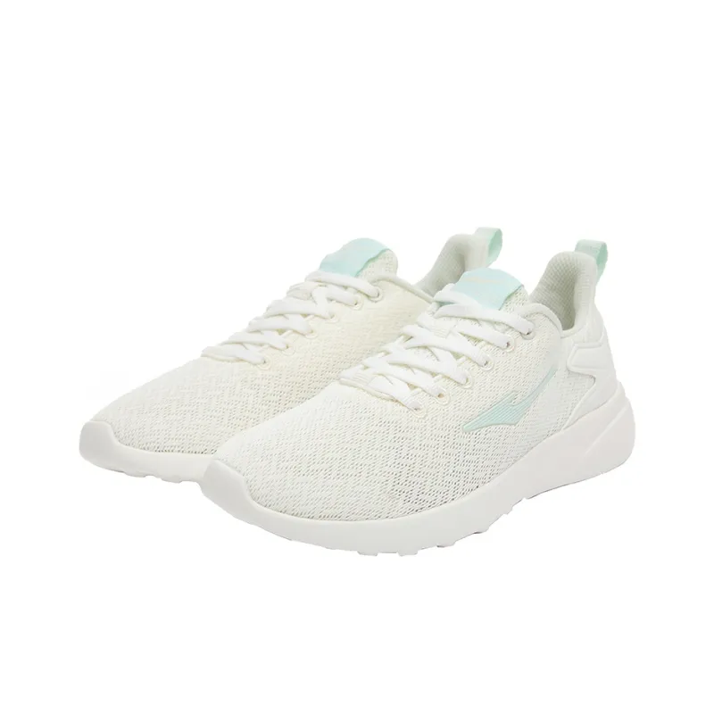 Erke Breathable Low Top Running Shoes Women's Ivory White-2