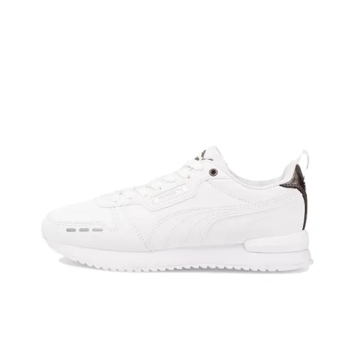 PUMA R78 Metallic Low Top Running Shoes Women's White Black