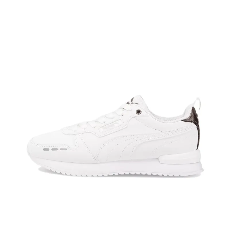 PUMA R78 Metallic Low Top Running Shoes Women's White Black-0