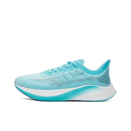 Erke Marathon Running Shoes Men Low-Top Mint Blue/Right White