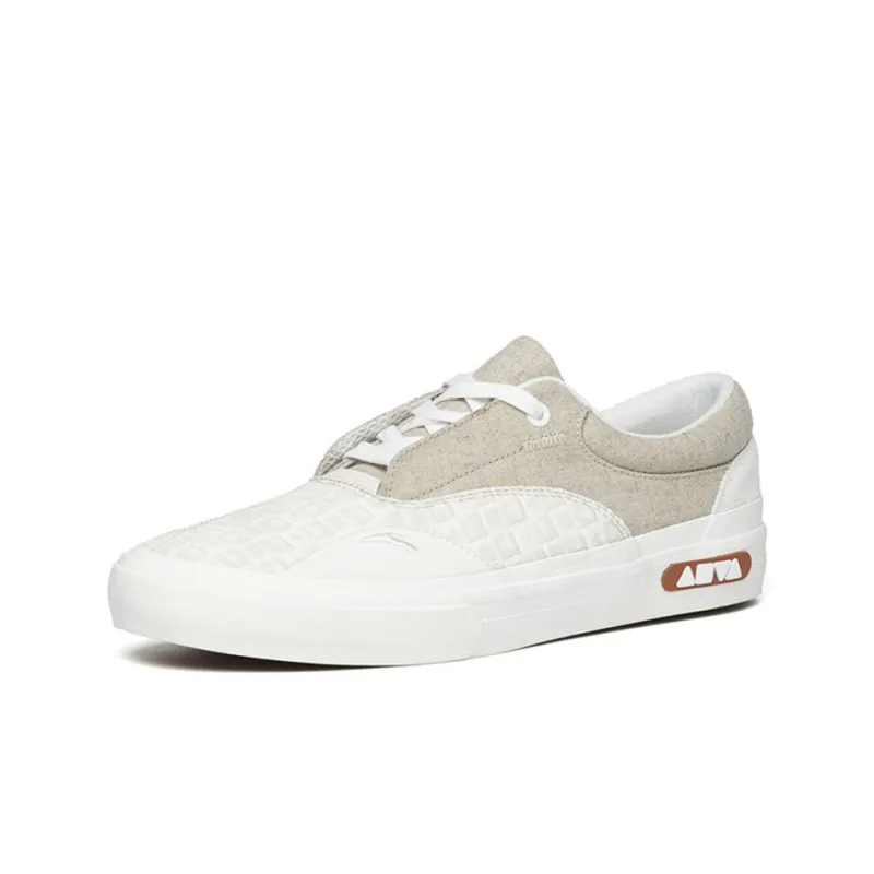 Anta Anti-Slip And Wear-Resistant Lightweight Low-Top Skateboard Shoes Women's Gray White Lace-Up Version-1